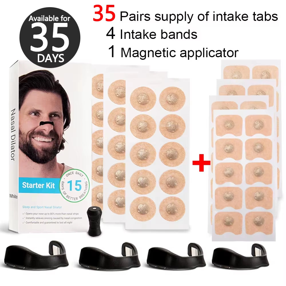 Magnetic Nasal Strips for Enhanced Airflow in Sports and Improved Sleep Quality, Reducing Snoring