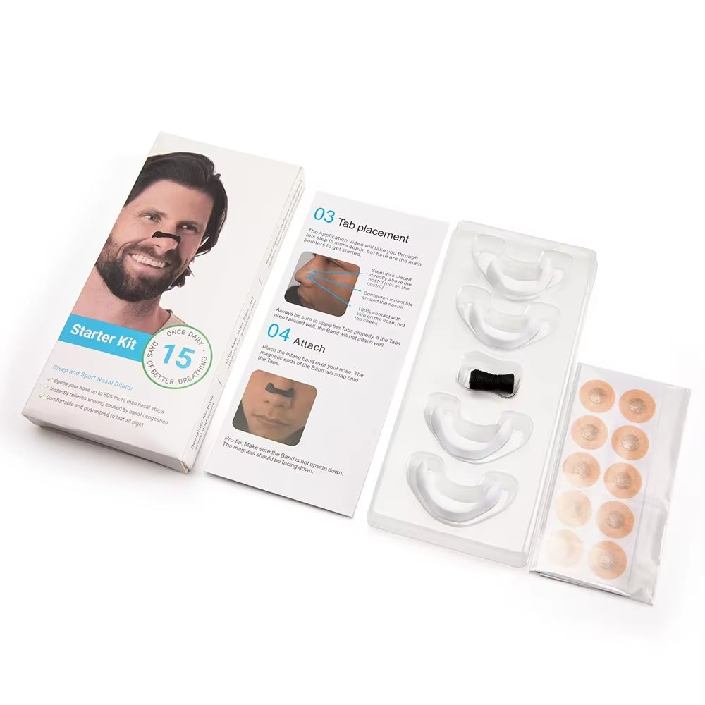 Magnetic Nasal Strips for Enhanced Airflow in Sports and Improved Sleep Quality, Reducing Snoring